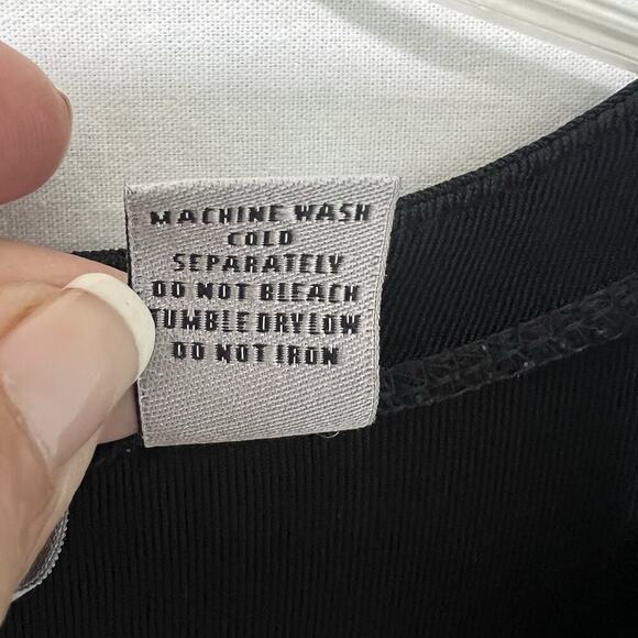 Chico’s Travelers Front Zip Cardigan Size 3 Black XL Rhinestones V Neck Acetate - Picture 8 of 11